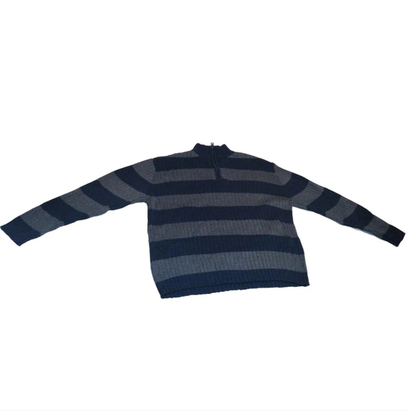 XG Boys Sweater ~ Size Medium 10/12 ~ Stripes blue/grey ~ - Picture 2 of 6
